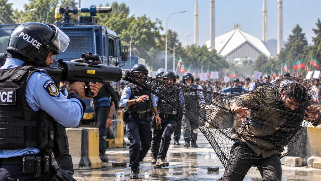 Islamabad Police net launcher