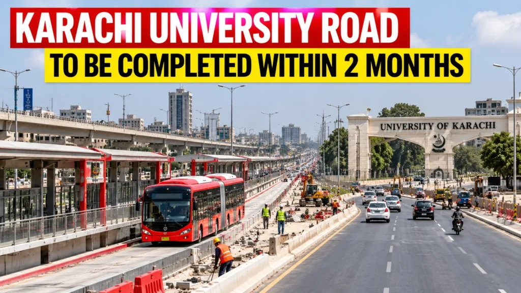 Karachi University Road completion date
