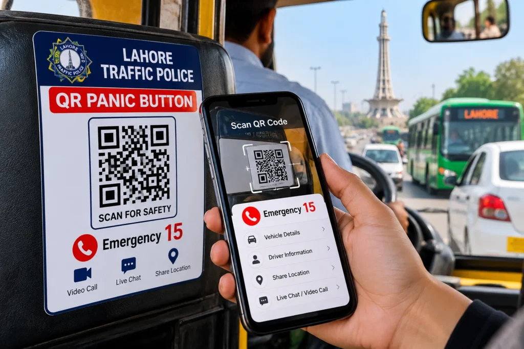 Lahore QR panic buttons