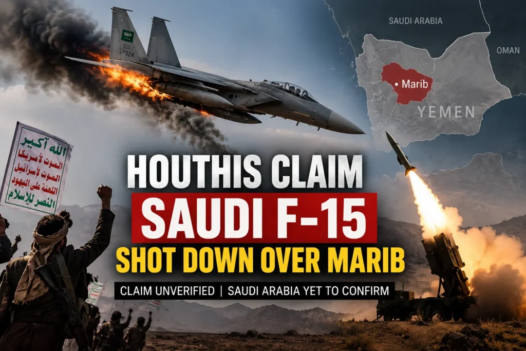 Saudi F-15 shot down over Marib