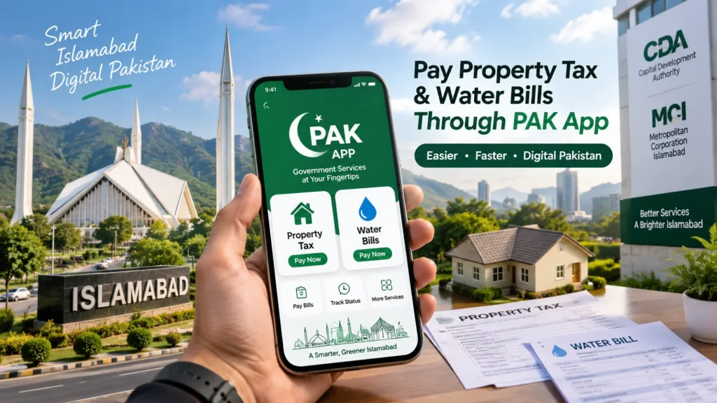 PAK App property tax and water bills