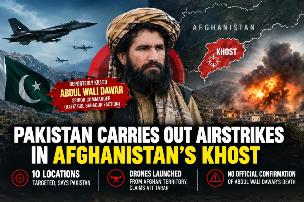Abdul Wali Dawar killed in Khost airstrike