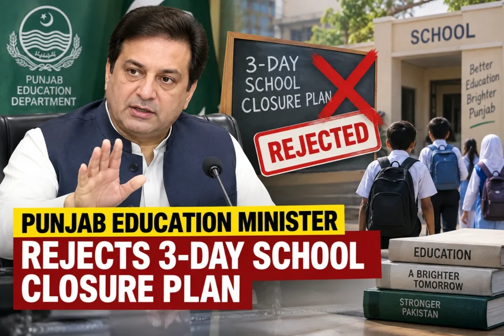 Three-Day School Closure in Punjab