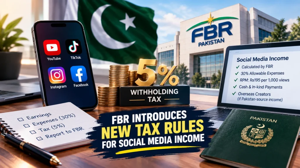 FBR social media tax rules