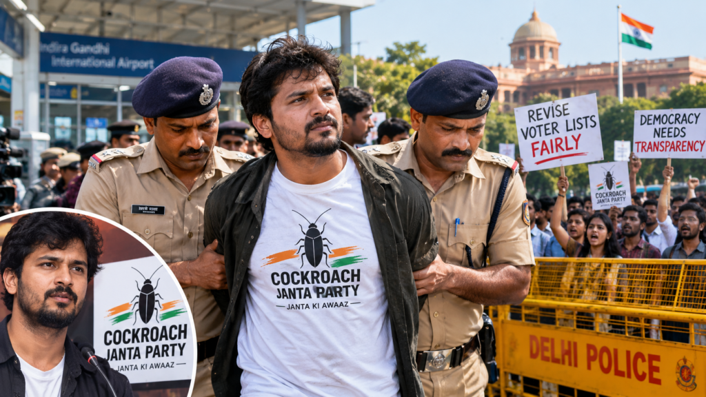 Cockroach movement leader detained