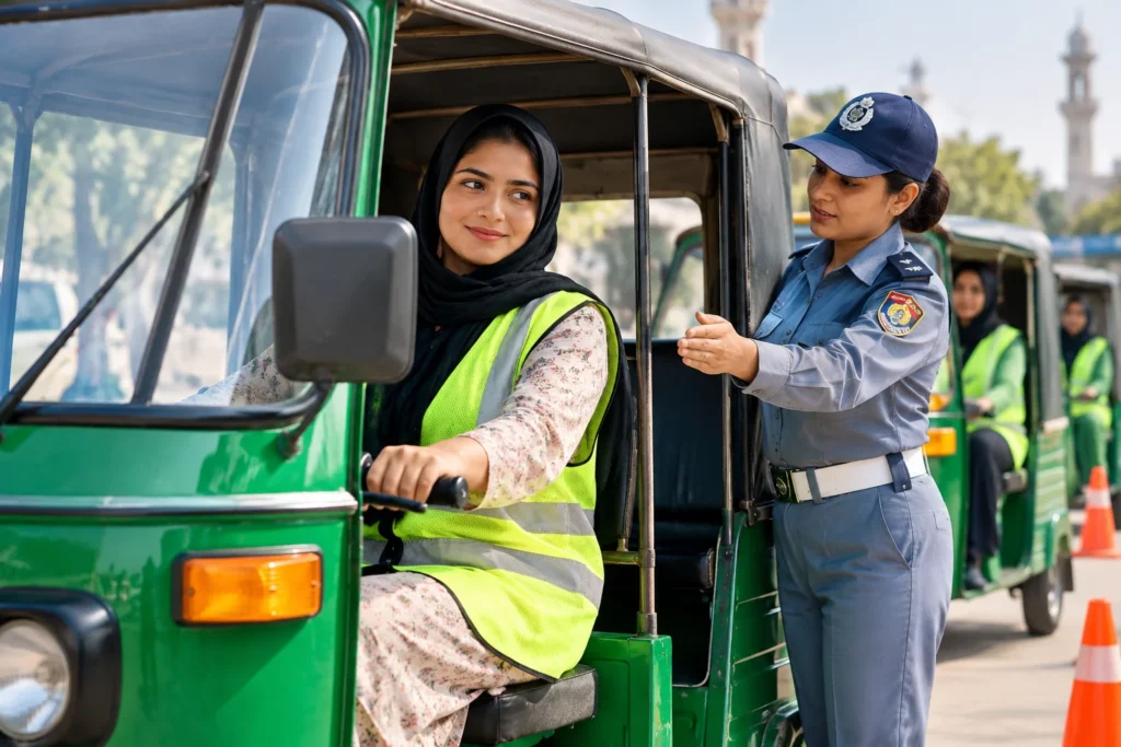 - Rickshaw driving training for women in Lahore