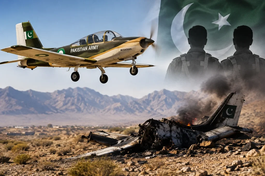 Pakistan Army Mushshak Training Aircraft Crash